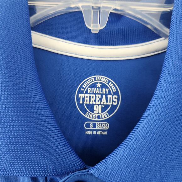 UK University of Kentucky Men Polo Shirt Small Blue White Collared Shirt Wildcat - Picture 3 of 5